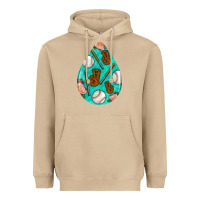 Mushroom baseball and western roses teardrop  5 Heavyweight Hoodie - BundleAndBundleShop