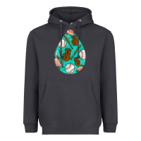 Baseball And Western Roses Teardrop  5 Heavyweight Hoodie | Teevron