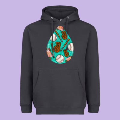 Baseball And Western Roses Teardrop  5 Heavyweight Hoodie Designed By Bundleandbundleshop