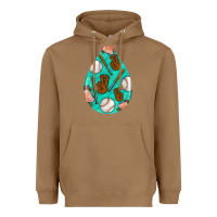 Toasted Coconut baseball and western roses teardrop  5 Heavyweight Hoodie - BundleAndBundleShop