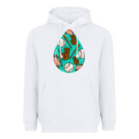 White baseball and western roses teardrop  5 Heavyweight Hoodie - BundleAndBundleShop