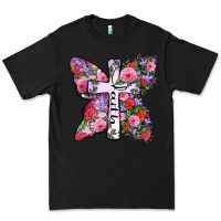 Black faith butterfly cross Premium Tee - Zillion Design Studio