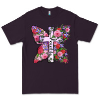 Plum faith butterfly cross Premium Tee - Zillion Design Studio