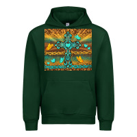 Forest Green western cross Urban Hoodie - TumblerDesignByShophia