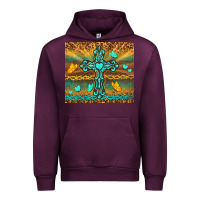 Mauve Wine western cross Urban Hoodie - TumblerDesignByShophia