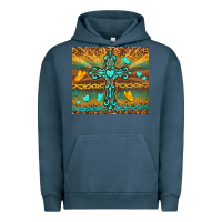 Pigment Midnight Navy western cross Urban Hoodie - TumblerDesignByShophia