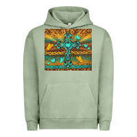 Pigment Oil Green western cross Urban Hoodie - TumblerDesignByShophia