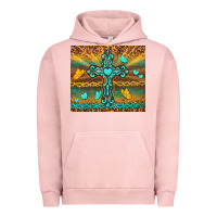 Pigment Salmon western cross Urban Hoodie - TumblerDesignByShophia