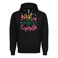 Black hot mess express Zipper Hoodie - MaliasSmallBusiness
