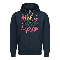 Navy hot mess express Zipper Hoodie - MaliasSmallBusiness
