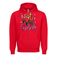 Red hot mess express Zipper Hoodie - MaliasSmallBusiness