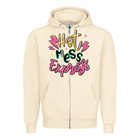 Sandshell hot mess express Zipper Hoodie - MaliasSmallBusiness