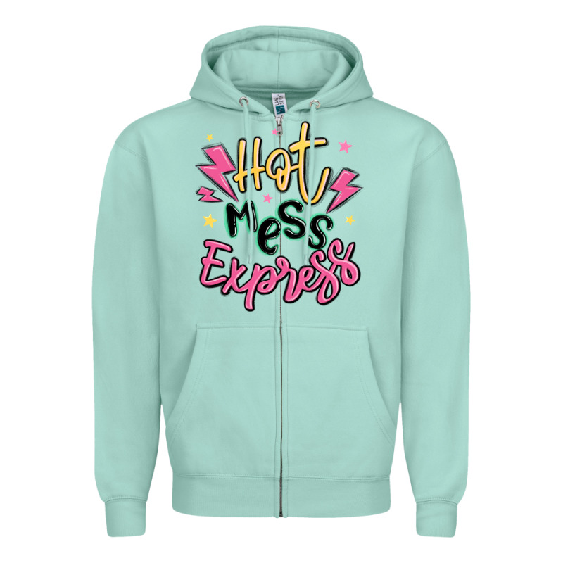 Hot Mess Express Zipper Hoodie by MaliasSmallBusiness | Teevron
