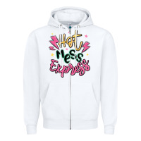 White hot mess express Zipper Hoodie - MaliasSmallBusiness