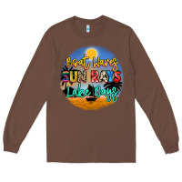 Chestnut boat waves sun rays lake days Long Sleeve Tee - NancyCooperArtShop