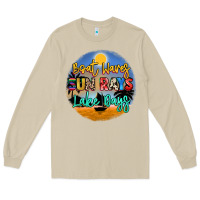 Mushroom boat waves sun rays lake days Long Sleeve Tee - NancyCooperArtShop