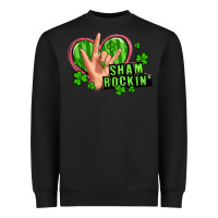Black shamrockin' rock n roll female hand Heavyweight Sweatshirt - Artiststas