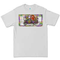 Dove Grey Mardi Gras Truck And Fleur De Lis Crawfish Premium Tee - RanaPortraitStore