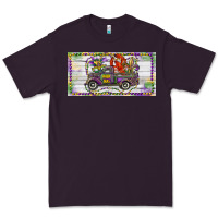 Plum Mardi Gras Truck And Fleur De Lis Crawfish Premium Tee - RanaPortraitStore