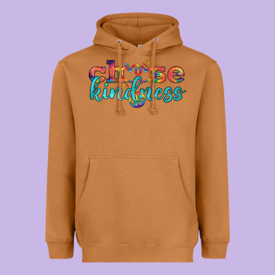 Lgbtq Choose Kindness With Heart And Peace Heavyweight Hoodie Designed By Bundleandbundleshop