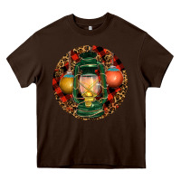Chocolate Brown Xmas Lantern Christmas Heavy Core Tee - RanaPortraitStore
