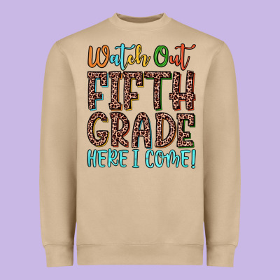 Watch Out Fifth Grade Here I Come! Heavyweight Sweatshirt Designed By Jahusdesignshop