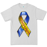 Down Syndrome Ribbon Softball Premium Tee | Teevron