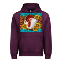 Mauve Wine western rooster Urban Hoodie - TumblerDesignByShophia