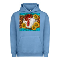 Pigment Pebble Blue western rooster Urban Hoodie - TumblerDesignByShophia