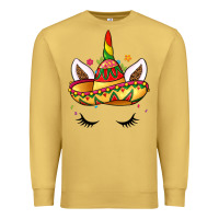 Antique Gold unicorn and sombrero Premium Sweatshirt - LillyAllenDesigns