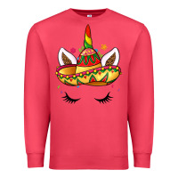 Cardinal unicorn and sombrero Premium Sweatshirt - LillyAllenDesigns