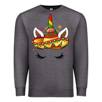 Charcoal Heather unicorn and sombrero Premium Sweatshirt - LillyAllenDesigns