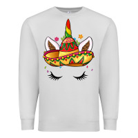 Dove Grey unicorn and sombrero Premium Sweatshirt - LillyAllenDesigns