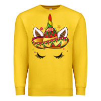 Lemon unicorn and sombrero Premium Sweatshirt - LillyAllenDesigns