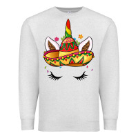 Oatmeal Heather unicorn and sombrero Premium Sweatshirt - LillyAllenDesigns