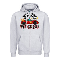 Heather Grey pit crew boys birthday race car Zipper Hoodie - MaliasSmallBusiness