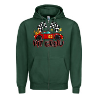 Sports Green pit crew boys birthday race car Zipper Hoodie - MaliasSmallBusiness