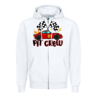 White pit crew boys birthday race car Zipper Hoodie - MaliasSmallBusiness