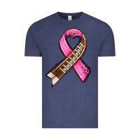 Vintage Denim breast cancer sport ribbons Vintage Tee - AdoDesignShop
