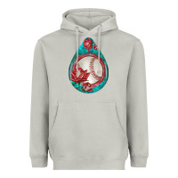 Moon Dust baseball and western roses teardrop  7 Heavyweight Hoodie - BundleAndBundleShop