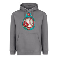 Storm baseball and western roses teardrop  7 Heavyweight Hoodie - BundleAndBundleShop