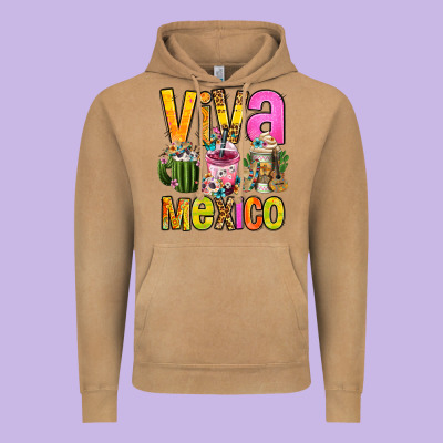 Viva Mexico Mexican Coffee Cups Vintage Hoodie Designed By Fadigitalartstudio