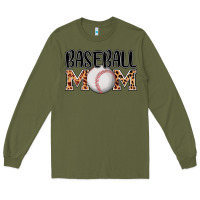 Army Green baseball mom Long Sleeve Tee - AdoDesignShop