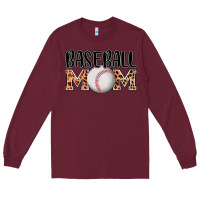 Burgundy baseball mom Long Sleeve Tee - AdoDesignShop