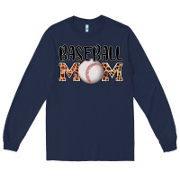 Navy baseball mom Long Sleeve Tee - AdoDesignShop