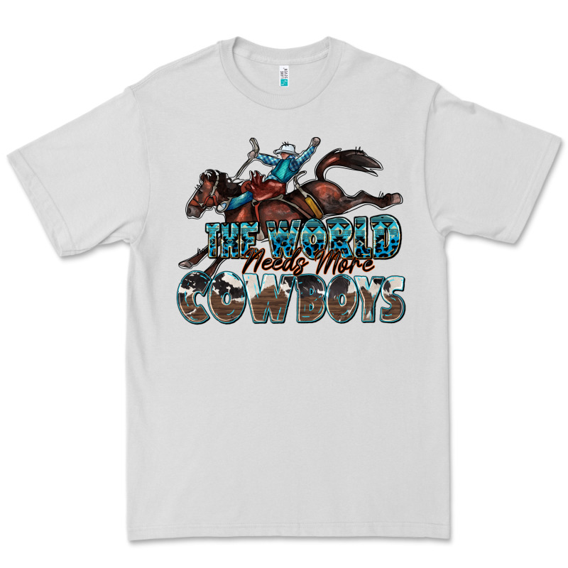 The World Needs More Cowboys Premium Tee by Zillion Design Studio | Teevron