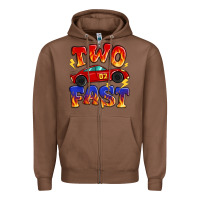 Chestnut two fast boys birthday racing car Zipper Hoodie - MaliasSmallBusiness