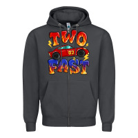 Smoke two fast boys birthday racing car Zipper Hoodie - MaliasSmallBusiness