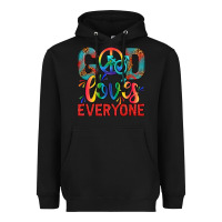 Black Lgbtq God Loves Everyone With Unicorn Heavyweight Hoodie - BundleAndBundleShop