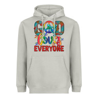 Moon Dust Lgbtq God Loves Everyone With Unicorn Heavyweight Hoodie - BundleAndBundleShop